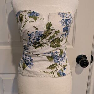 Reformation Madelyn Linen Top Riviera - Size 0